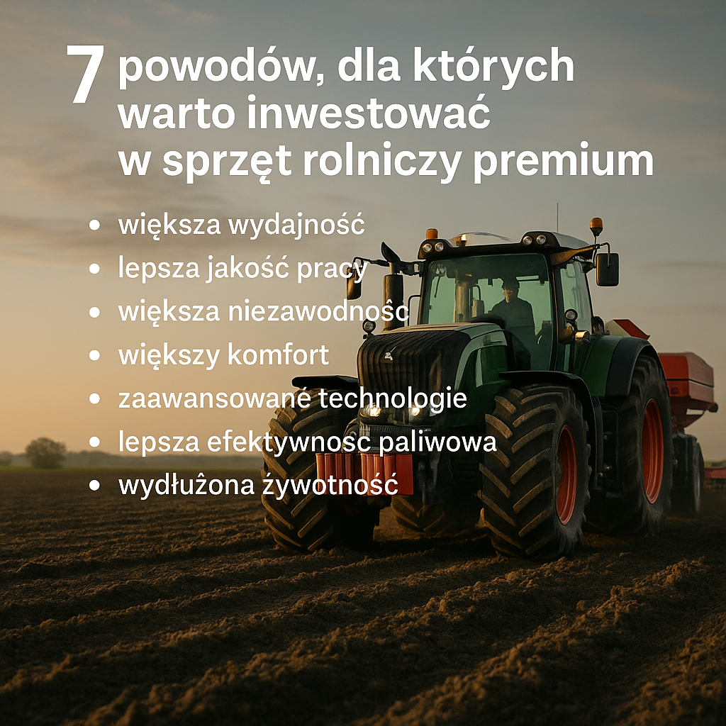 7 powodów, dla których warto inwestować w sprzęt rolniczy premium.
