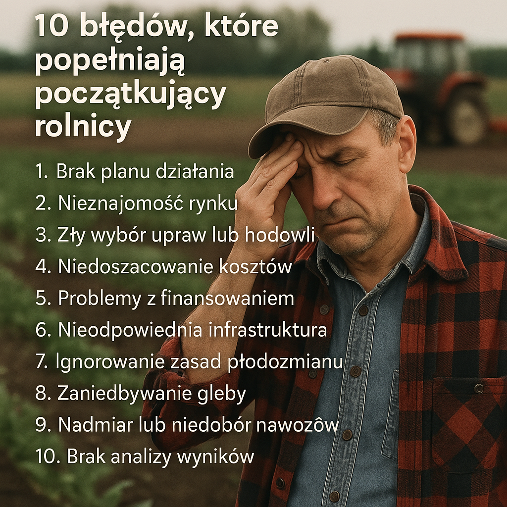 10 błędów, które popełniają początkujący rolnicy.