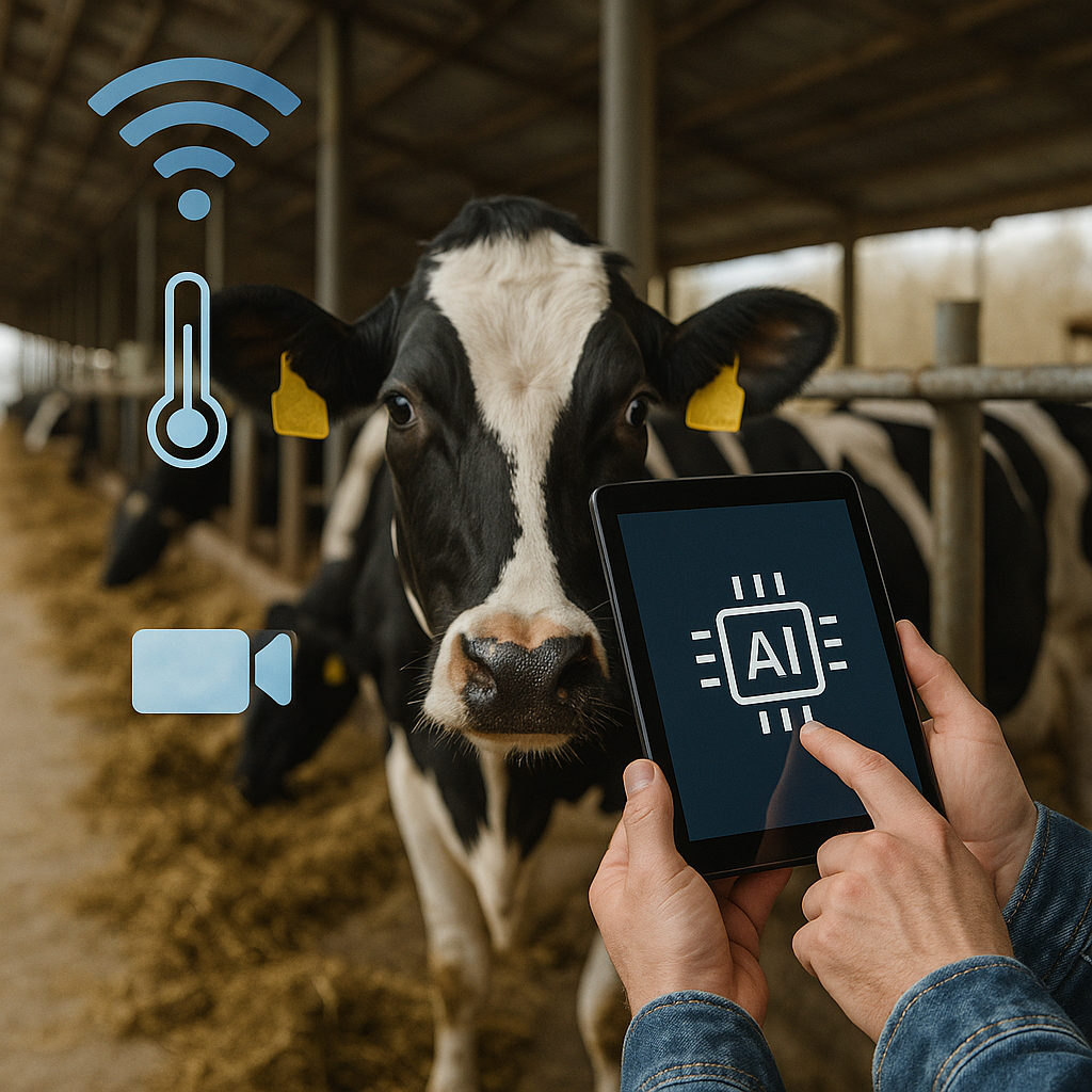 Nowe technologie w hodowli zwierząt – od czujników po AI.